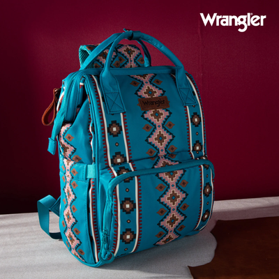 Wrangler Womens Aztec Printed Callie Backpack Turquoise - WG2204-9110-TQ