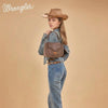 Wrangler Womens Aztec Saddle Crossbody Bag Coffee - WG333-2003CF