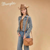 Wrangler Womens Aztec Saddle Crossbody Bag Light Brown - WG333-2003LBR