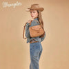 Wrangler Womens Aztec Saddle Crossbody Bag Light Brown - WG333-2003LBR