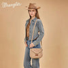 Wrangler Womens Aztec Saddle Crossbody Bag Tan - WG333-2003TN