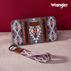 Wrangler Womens Aztec Southwestern Pattern Wristlet Wallet