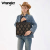 Wrangler Womens Aztec Studded Denim Tote/Crossbody Bag Black - WG435-8119BK