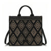 Wrangler Womens Aztec Studded Denim Tote/Crossbody Bag Black - WG435-8119BK