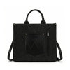 Wrangler Womens Aztec Studded Denim Tote/Crossbody Bag Black - WG435-8119BK