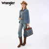 Wrangler Womens Aztec Studded Denim Tote/Crossbody Bag Jean - WG435-8119JN