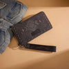 Wrangler Womens Aztec Studded Zip-Around Wallet Black - WG333-W006BK
