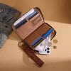 Wrangler Womens Aztec Studded Zip-Around Wallet Brown - WG333-W006BR