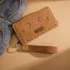 Wrangler Womens Aztec Studded Zip-Around Wallet Light Brown - WG333-W006LBR