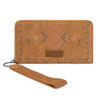 Wrangler Womens Aztec Studded Zip-Around Wallet Light Brown - WG333-W006LBR