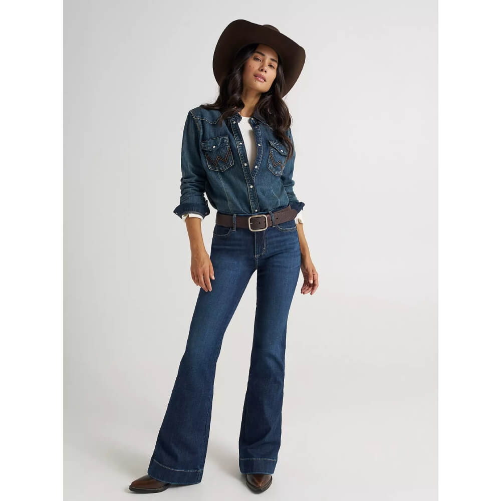 Wrangler Womens BESPOKE High Rise Trouser Jeans Alexandra - 112367600