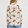 Wrangler Womens Bold Bucking Cowboy Western Shirt