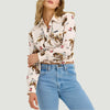 Wrangler Womens Bold Bucking Cowboy Western Shirt