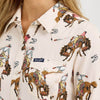 Wrangler Womens Bold Bucking Cowboy Western Shirt