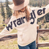 Wrangler Womens Bold Logo Hoodie White - 112353129