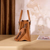 Wrangler Womens Braided Tote Bag Beige/Brown - WG336-8120SBG-BR