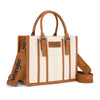 Wrangler Womens Braided Tote Bag Beige/Brown - WG336-8120SBG-BR