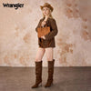 Wrangler Womens Braided Tote Bag Brown - WG336-8120SBR