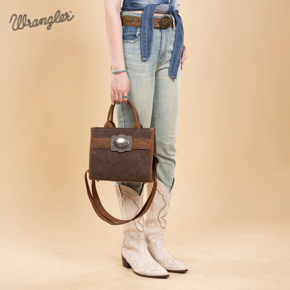 Wrangler Womens Buckle Tote/Crossbody Coffee - WG250-81202CF