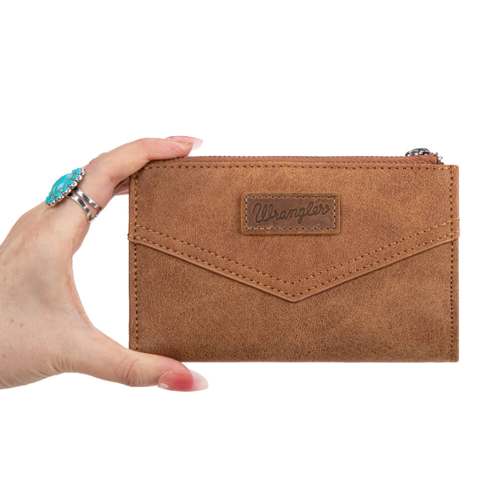 Wrangler Womens Card Holder Bi-Fold Wallet Brown - WG162-W0333BR
