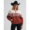 Wrangler Womens Checotah Bomber Jacket Cream Slice - 112382791