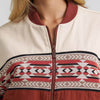 Wrangler Womens Checotah Bomber Jacket Cream Slice - 112382791