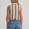 Wrangler Womens Checotah Print Shirt Vest Cream Off White - 112379511