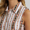 Wrangler Womens Checotah Print Shirt Vest Cream Off White - 112379511