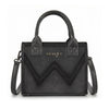 Wrangler Womens Chevron Stitch Tote Crossbody Bag Black - WG480-518BK