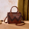 Wrangler Womens Chevron Stitch Tote Crossbody Bag Brown - WG480-518BR