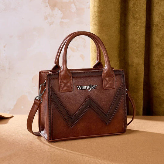 バッグ rerunstreetwear Cargo Bag (Brown) Wrangler Womens Chevron Stitch Tote Crossbody Bag Brown
