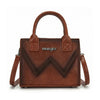Wrangler Womens Chevron Stitch Tote Crossbody Bag Brown - WG480-518BR