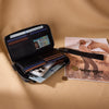 Wrangler Womens Chevron Stitch Zip Around Wristlet Wallet Black - WG480-W006BK