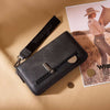 Wrangler Womens Chevron Stitch Zip Around Wristlet Wallet Black - WG480-W006BK
