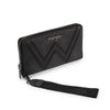 Wrangler Womens Chevron Stitch Zip Around Wristlet Wallet Black - WG480-W006BK