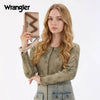Wrangler Womens Chevron Stitch Zip Around Wristlet Wallet Tan - WG480-W006TN