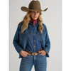 Wrangler Womens Classic Fit Denim Jacket Dark Denim - LWJ701D