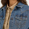 Wrangler Womens Classic Fit Denim Jacket Dark Denim - LWJ701D