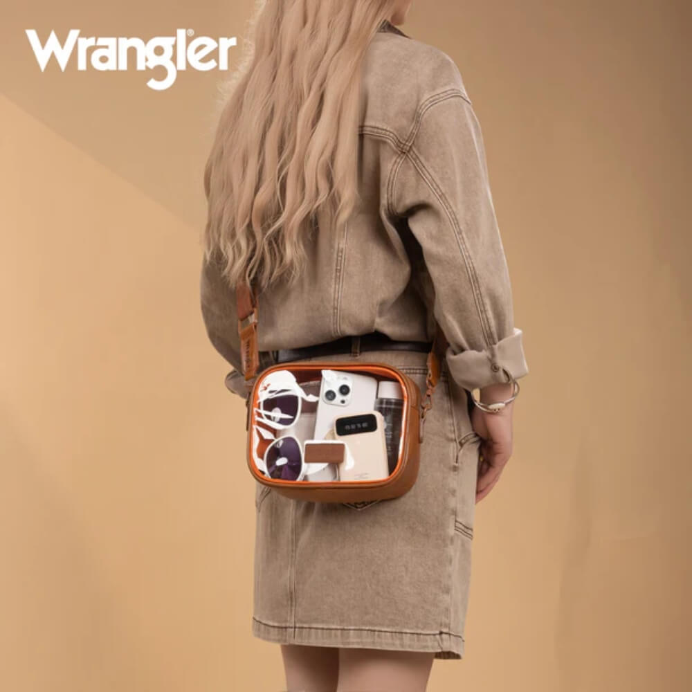 Wrangler Womens Clear Crossbody Bag