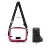Wrangler Womens Clear Crossbody/Stadium Bag Black/Pink - WG229-603BK-PK