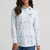 Wrangler Womens Country Toile Western Slim Snap Shirt - 112375191