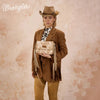 Wrangler Womens Cow Print Fringe Crossbody Bag Tan - WG444-1818TN