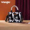 Wrangler Womens Cow Print Tote/Crossbody Black - WG386-8120SBK