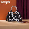Wrangler Womens Cow Print Tote/Crossbody Black - WG386-8120SBK