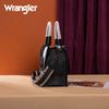 Wrangler Womens Cow Print Tote/Crossbody Black - WG386-8120SBK