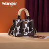 Wrangler Womens Cow Print Tote/Crossbody Coffee - WG386-8120SCF