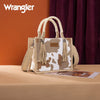 Wrangler Womens Cow Print Tote/Crossbody Tan - WG386-8120STN