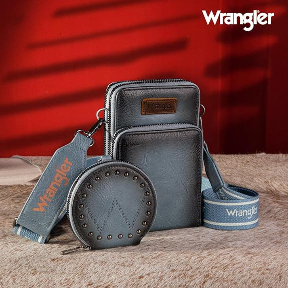 Wrangler Womens Phone Wallet Crossbody With Coin Pouch