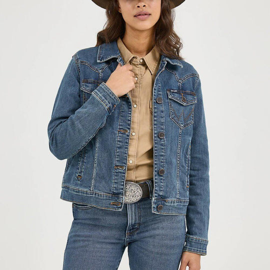 Wrangler Womens Denim Jacket | Dark Wash | Shop Now