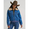 Wrangler Womens Denim Sherpa-Lined Bomber Jacket Denim - 112382738